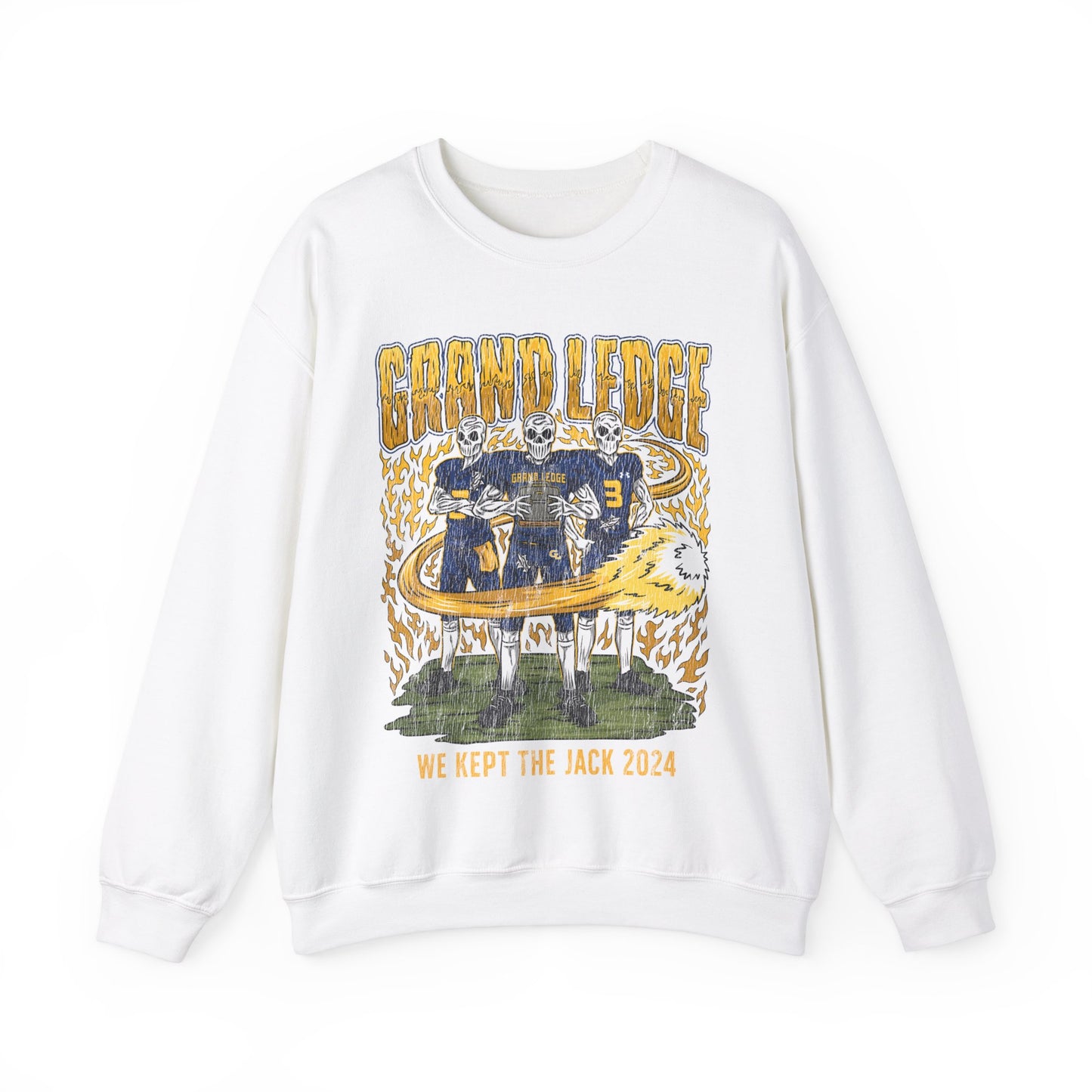 GRAND LEDGE FOOTBALL KEPT THE JACK 2024 CREWNECK SWEATSHIRT