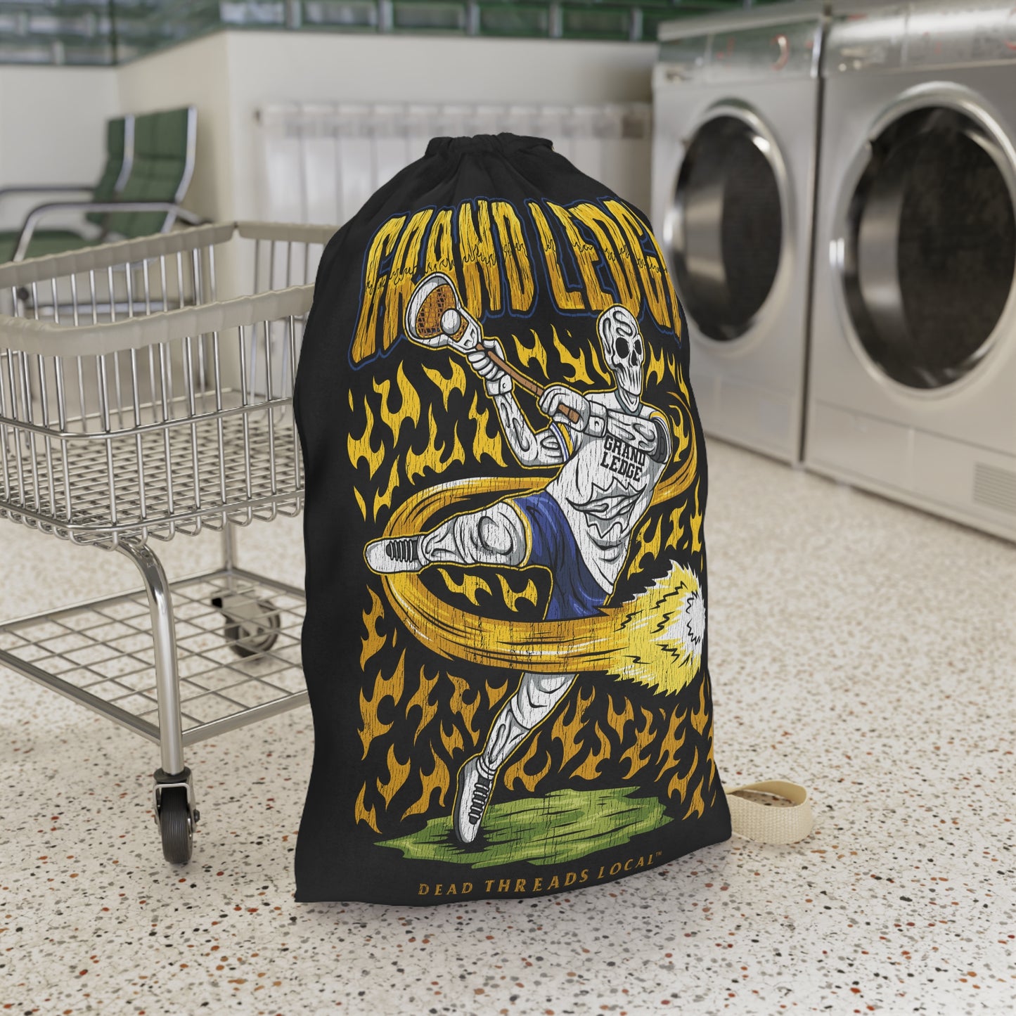 GRAND LEDGE LACROSSE 2-SIDED DRAWSTRING LAUNDRY/DUFFEL BAG