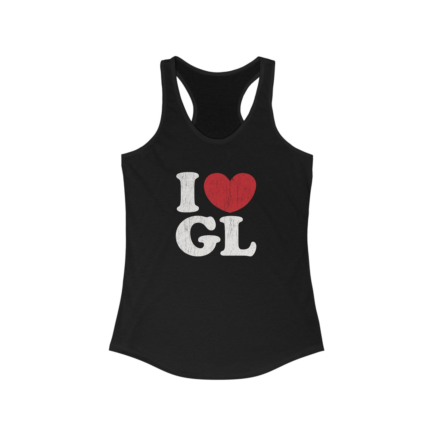 GRAND LEDGE I LOVE GL WOMENS RACERBACK TANK
