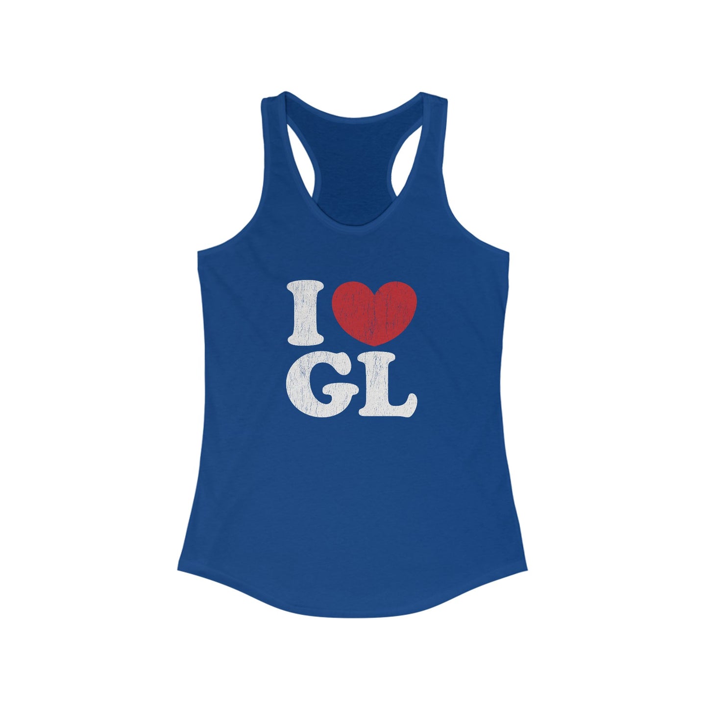 GRAND LEDGE I LOVE GL WOMENS RACERBACK TANK