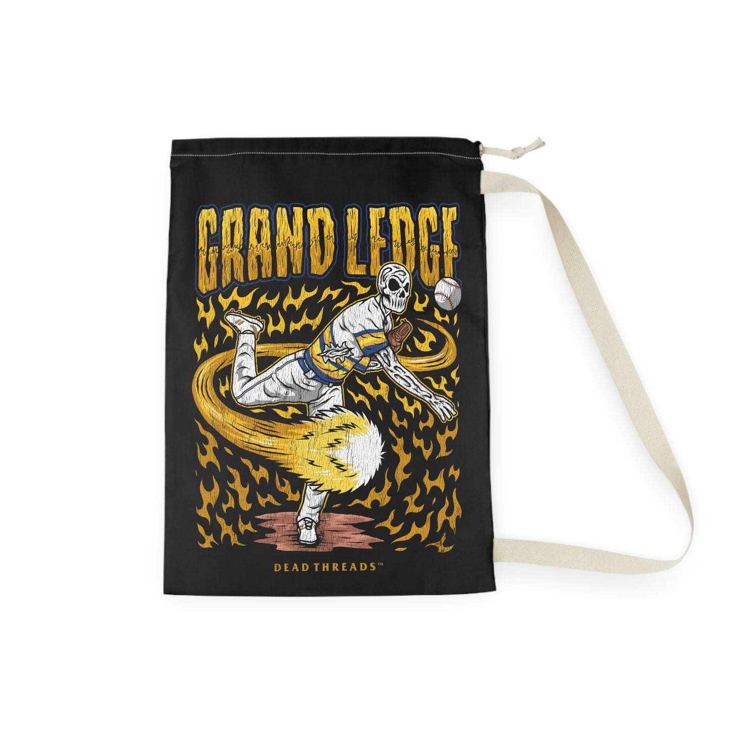 GRAND LEDGE BASEBALL ASTRO-TRIO 2-SIDED DRAWSTRING LAUNDRY/DUFFEL BAG