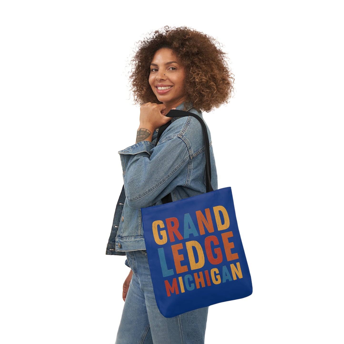 GRAND LEDGE ALPHABET EVERYTHING TOTE BAG