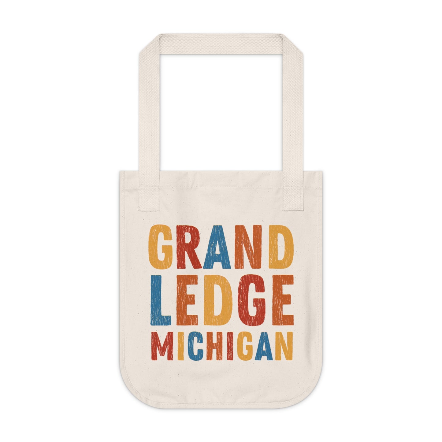 GRAND LEDGE ALPHABET ORGANIC ECO-FRIENDLY TOTE BAG