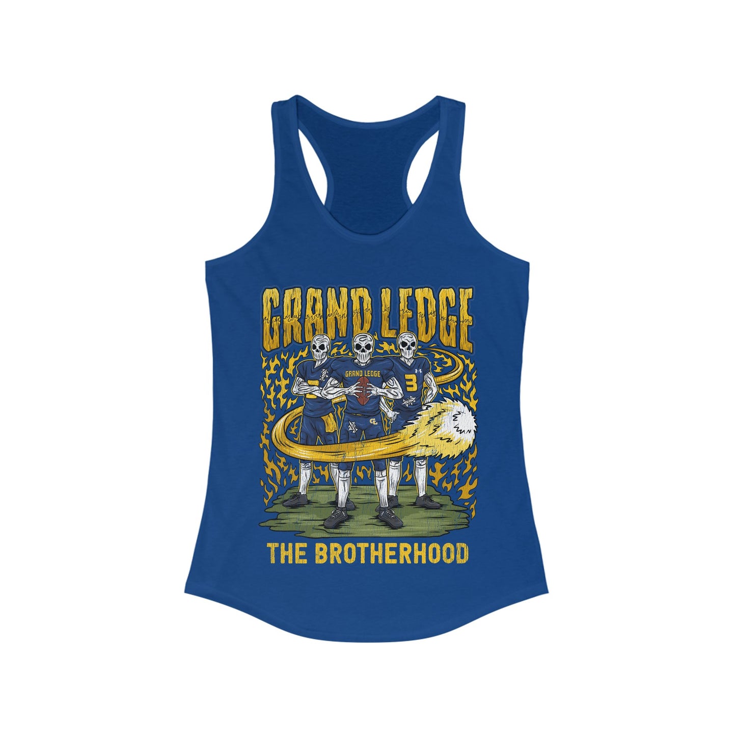 GRAND LEDGE FOOTBALL BROTHERHOOD WOMENS RACERBACK TANK