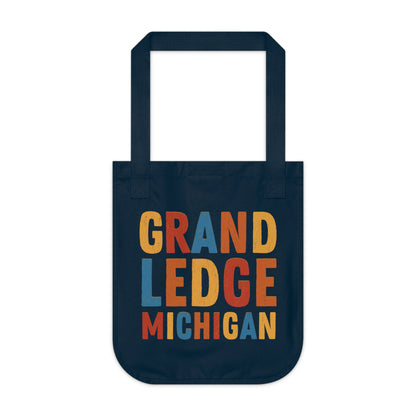 GRAND LEDGE ALPHABET ORGANIC ECO-FRIENDLY TOTE BAG